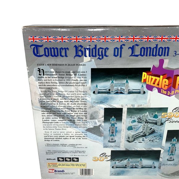Vintage 1995 3D Puzzle Tower Bridge of London - Picture 5 of 11
